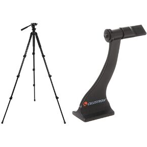 Celestron 82052 Tripod, Regal Premium (Black) & 93524 Roof and Porro Binocular Tripod Adapter, Black in Saudi Arabia