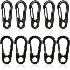 10 PCS MINI CARABINER ، CARABINER SMITLE CLIPOY TINY Sploy Quick Equireds Carabiners مقاطع سلسلة مفاتيح متعددة الأغراض لخطاف الربيع لملحقات حقيبة الظهر في الهواء الطلق في الهواء الطلق. in Saudi Arabia