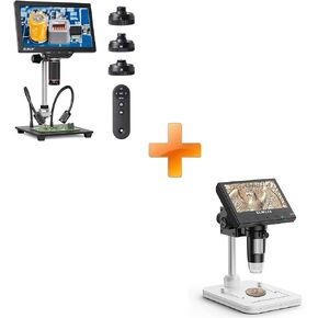 المجهر الرقمي لحام Elikliv 4K: TL301 Max Max Magnetic 3 Lens Coin Microscope مع 10.1 "مجهر Elikliv ، مجهر العملة الرقمية LCD 1000X in Kuwait