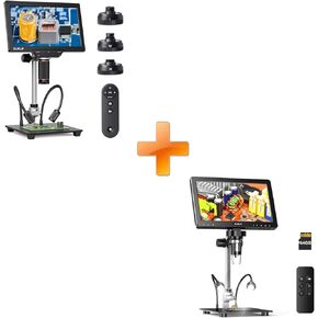 مجهر رقمي Elikliv 4K: Max Max Max Magnetic 3 Lens Coin Microscope مع 10.1 " in Kuwait