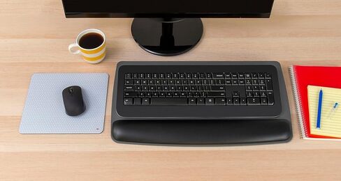 3M WR420LE Gel Wrist Rest Keyboard Platform, 19.5 x 10.5 Inch, Black Leatherette in Saudi Arabia