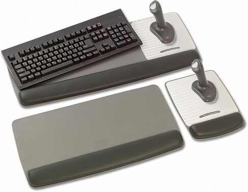3M WR420LE Gel Wrist Rest Keyboard Platform, 19.5 x 10.5 Inch, Black Leatherette in Saudi Arabia