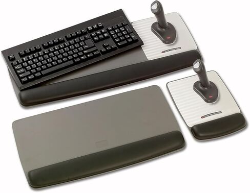 3M WR420LE Gel Wrist Rest Keyboard Platform, 19.5 x 10.5 Inch, Black Leatherette in Saudi Arabia