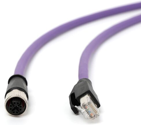 Ethernet Cable M12 X-Code 8 Pin Female to RJ45 ، DustProof & Waterproof ، نقل البيانات السريعة ، لأنظمة Ethernet Cognex الصناعية 1M in Saudi Arabia