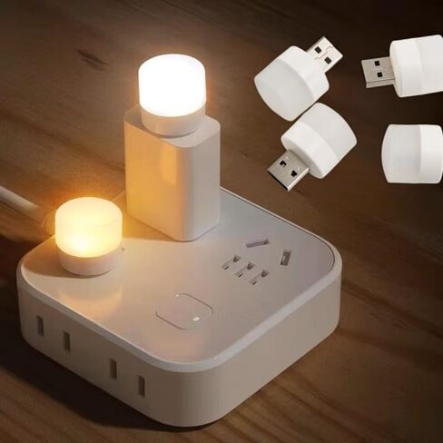 1PC Mini USB LED Mood Light - Dimmable for Bedroom, Desk, Car, Home Decor in Warm White/Cool White, White Light in Saudi Arabia