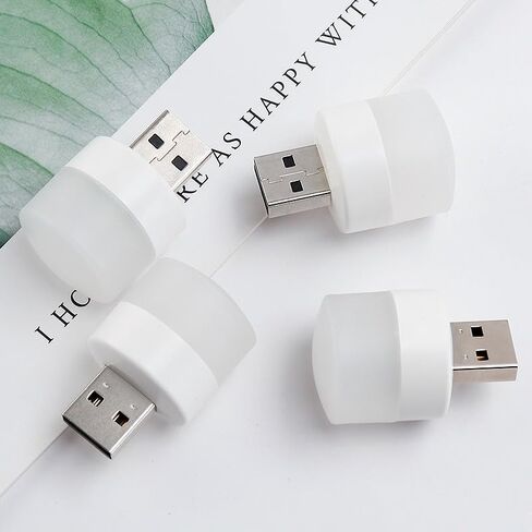 1PC Mini USB LED Mood Light - Dimmable for Bedroom, Desk, Car, Home Decor in Warm White/Cool White, White Light in Saudi Arabia
