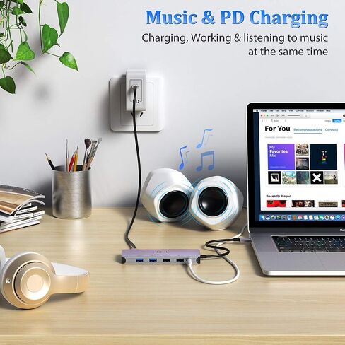 ICZI USB C Hub, 11 in 1 Docking Station Multiport Adapter with 1*HDMI/VGA/Ethernet, SD/TF Card Reader, 4*USB Port, 100W PD and 3.5mm Audio Jack Compatible with MacBook, Dell/HP/Lenovo Laptop, Surface in Kuwait