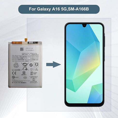 استبدال البطارية EB-BA166ABY متوافق مع Samsung Galaxy A16 5G ، SM-A166B مع مجموعة أدوات الإصلاح in Saudi Arabia