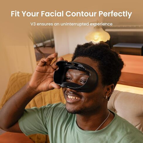 KIWI design V3 Facial Interface,2 Face Pads Compatible with Meta/Oculus Quest 3 Accessories, NOT for Quest 3S in Saudi Arabia