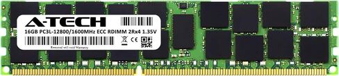 A-Tech 16GB RAM لـ Dell PowerEdge R620 | DDR3 1600MHz PC3-12800 ECC مسجلة RDIMM 2RX4 1.35V وحدة ترقية الذاكرة الفردية (استبدال SNP20D6FC/16G ، A6994465 ، 20D6F ، 020D6F) in Kuwait