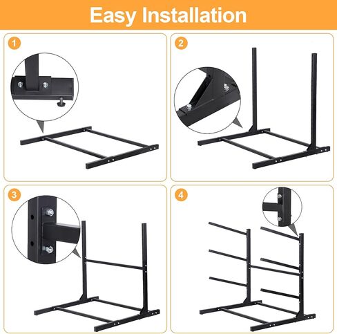 رف تخزين كاياك قائم بذاته من أوكسفانور 3 مستويات، حامل قوارب الكاياك وSUP قابل للتعديل، مقاوم للطقس وشديد التحمل، رف حامل لوح ركوب الأمواج، يحمل قوارب الكاياك، SUPs، ألواح التجديف، الزوارق in Kuwait