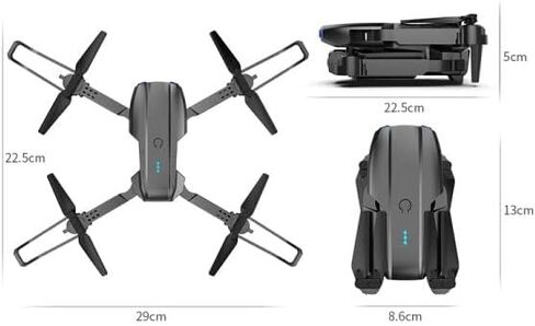 E88 Drone w/HD Dual Camera for Beginners Simple Foldable RC Quadcopter With Real-Time Video and Rechargable Battery in Saudi Arabia