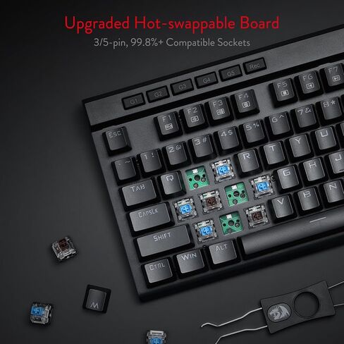 Redragon K580 Vata RGB LED لوحة مفاتيح ألعاب ميكانيكية وإضاءة M616 حزمة الماوس للألعاب M616 in Kuwait