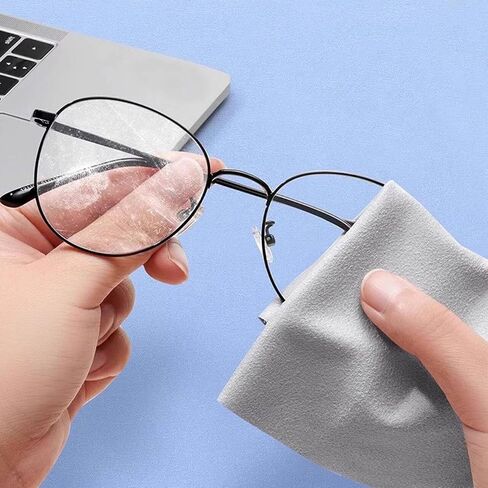 5 Pcs Microfiber Cleaning Cloth Glass Clean Cloths, Lens Cleaning Cloth, Glasses Cloth Cell Phone Wipes, Premium Cloth for Glasses, Lens, Screens & More in Saudi Arabia