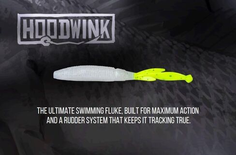 Southern Salt Hoodwink 4.75" Soft Plastic Fluke Lure – Weedless Design with Weighted Tail Ball – 5-Pack for Redfish, Trout, Flounder & Bass – Jig Head Ready in Saudi Arabia