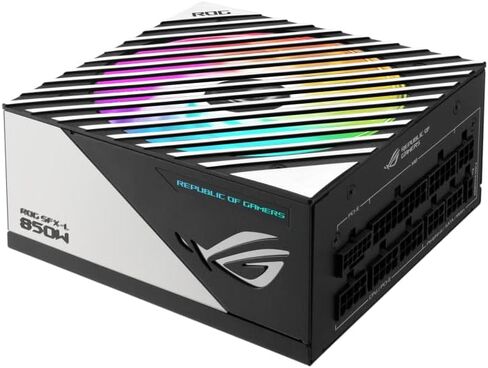 ASUS 850W ROG LOKI SFX-L Platinum PSU ، عامل شكل صغير ، وحدات تمامًا ، 80+ البلاتين ، زر المروحة 0DB ، RGB ، ATX إلى SFX ، ضمان 10 سنوات (متجدد) in Kuwait