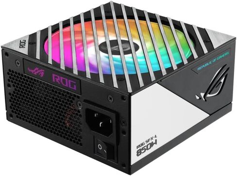 ASUS 850W ROG LOKI SFX-L Platinum PSU ، عامل شكل صغير ، وحدات تمامًا ، 80+ البلاتين ، زر المروحة 0DB ، RGB ، ATX إلى SFX ، ضمان 10 سنوات (متجدد) in Kuwait