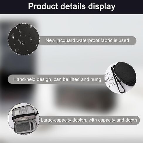 Double Layer Electronic Accessories Organizer Tech Storage Case for Cables Gadgets - Portable Pouch for Travel and Daily Use (Black) in Saudi Arabia