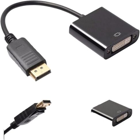1080P DisplayPort to DVI Cable Adapter Male to Female DisplayPort DP to DVI Converter Cable for PC HDTV M>oni>tor Projector in Saudi Arabia