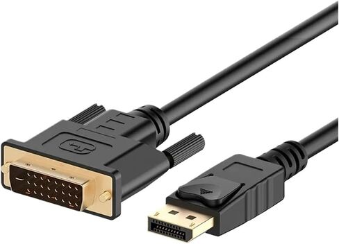 HANNORD 1.8M منفذ عرض DP إلى DVI 24+1 ذكر إلى محول محول الكبل الإناث 1.8 متر 1080 بكسل لجهاز الكمبيوتر التلفزيوني. in Saudi Arabia