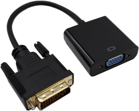 Full HD 1080P DVI-D DVI to Adapter Video Cable Converter 24+1 25Pin to 15Pin Cable Converter for PC Computer M>oni>tor in Saudi Arabia