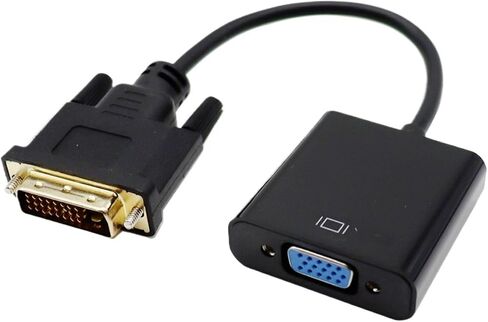 Full HD 1080P DVI-D DVI to Adapter Video Cable Converter 24+1 25Pin to 15Pin Cable Converter for PC Computer M>oni>tor in Saudi Arabia