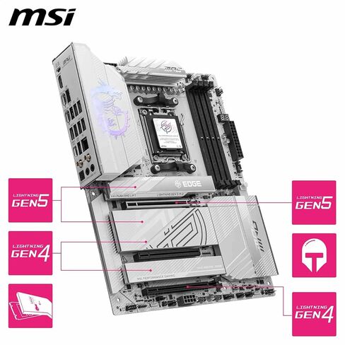 SPAREPART: MSI MPG X870E EDGE TI WIFI Motherboard AMD X870E Socket ، W129022850 (Motherboard AMD X870E Socket AM5 ATX) in Saudi Arabia