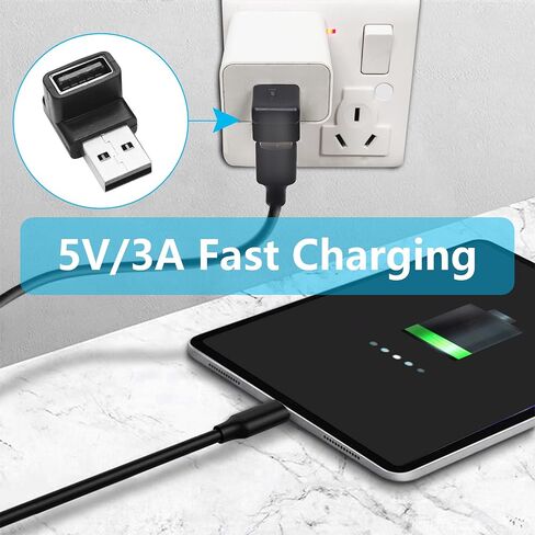 2pcs الزاوية اليمنى USB 3.2 من الذكور إلى محول الإناث 10 جيجابت في الثانية ، 90 درجة USB النوع A 3.1 موصل موصل نقل البيانات 3A الشحن السريع ، للكمبيوتر ، الكمبيوتر المحمول ، الماوس ، لوحة المفاتيح ، (زاوية أسفل) in Kuwait
