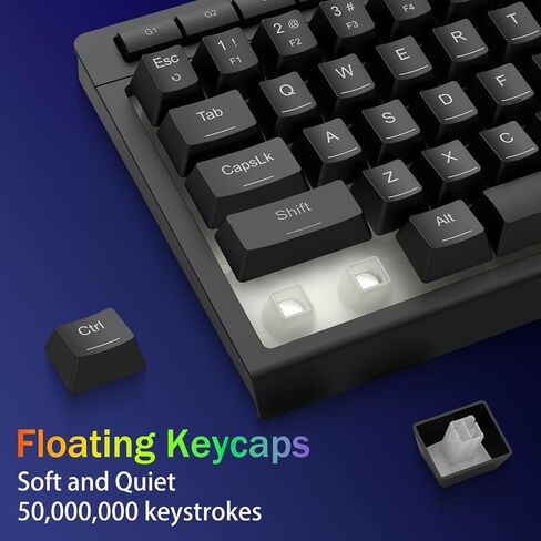 Redragon K519 RGB Gaming Keyboard Wired ، مفاتيح ماكرو إضافية على متن الطائرة ، مفاتيح الوسائط المتعددة المخصصة ، مضادة للضواحي ، RGB الخلفية ، دعم البرمجيات ، 60 ٪ مفاتيح غشاء هادئ محمول ، أسود in Kuwait