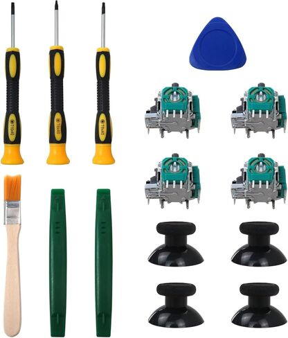 4pcs 3d عصا التحكم الأجزاء الأجزاء التناظرية مع مجموعة أدوات الإصلاح ، استبدال الإبهام لوحدة التحكم في Xbox One S/X ، T6 T8 T10 screwdriver in Kuwait