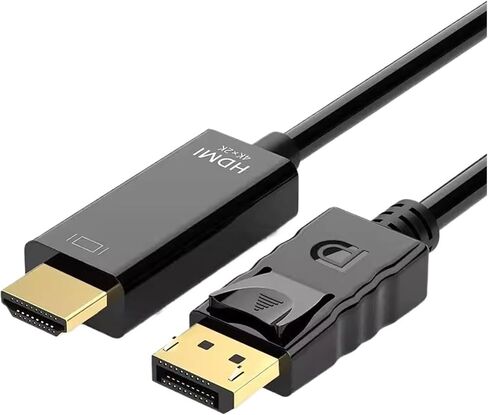 DisplayPort to HDMI Cable Ultra عالية السرعة المطلية 4K (DP) لكابل HDMI DVI متوافق مع DE*/LL ، (1.8M DP إلى DVI) in Saudi Arabia