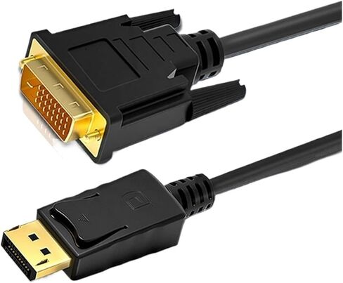 1080P DisplayPort DP to DVI 24+1 Cable Adapter DP to DVI Conversion Cable for de*/ll M>oni>tor Projector DisplayPort Cable 1.8m(1.8m) in Saudi Arabia