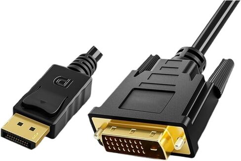 1080P DisplayPort DP to DVI 24+1 Cable Adapter DP to DVI Conversion Cable for de*/ll M>oni>tor Projector DisplayPort Cable 1.8m(1.8m) in Saudi Arabia