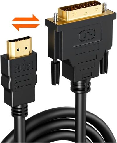 HDMI to DVI 24+1/24+5 Two-Way Video Converter Bidirectional Adapter Cable 4K 60HZ 1.5/3/5 Meter for PC P;S/5 Switch TV(1.5m) in Saudi Arabia