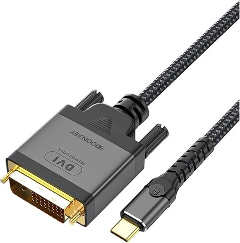 2M TY>pe C to DVI 24+1 24+5 Converter Cable HD 4K@30Hz USB C DVI Adapter Cable for Pro LCD Projector M>oni>tor in Saudi Arabia