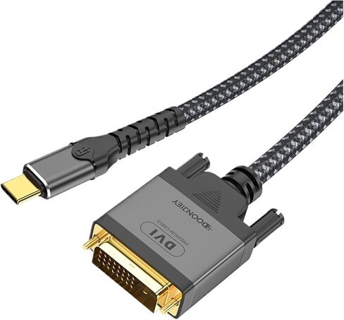 2M TY>pe C to DVI 24+1 24+5 Converter Cable HD 4K@30Hz USB C DVI Adapter Cable for Pro LCD Projector M>oni>tor in Saudi Arabia