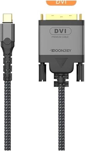 2M TY>pe C to DVI 24+1 24+5 Converter Cable HD 4K@30Hz USB C DVI Adapter Cable for Pro LCD Projector M>oni>tor in Saudi Arabia
