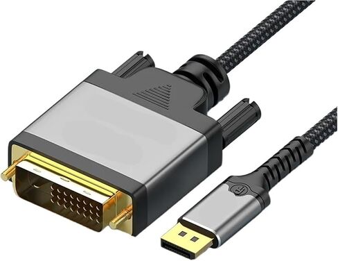 DisplayPort to DVI Cable 4K@30Hz DP to DVI-D M>oni>tor Cable DisplayPort in to DVI Out Converter Adapter for de*/ll in Saudi Arabia