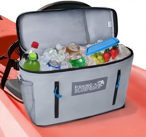 Kayak Cooler Behind Seat – Small Portable Cooler Bag for Kayak Seat Storage, Kayak Accessories for Fishing, Kayak Crate, Insulated Soft Sided Cooler Bag for Paddle Board Cooler - Fishing Blueprint in Saudi Arabia