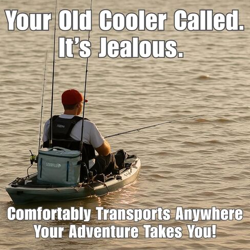 Kayak Cooler Behind Seat – Small Portable Cooler Bag for Kayak Seat Storage, Kayak Accessories for Fishing, Kayak Crate, Insulated Soft Sided Cooler Bag for Paddle Board Cooler - Fishing Blueprint in Saudi Arabia