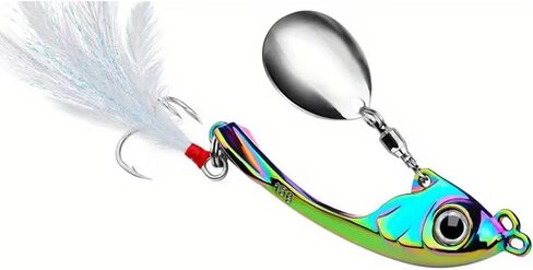 Zinc Alloy Fishing Lure with Rotating Sequins, Long Cast Bait, Bass, Irresistible Flash, Lures for Freshwater and Saltwater in Saudi Arabia