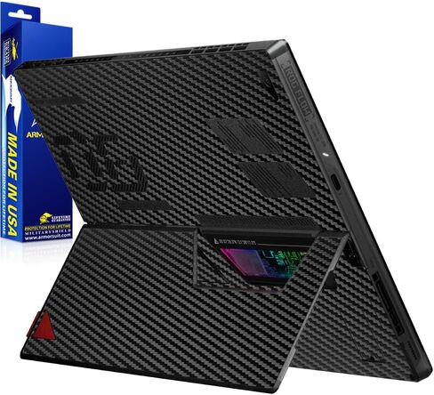 ArmorSuit MilitaryShield Black Carbon Fiber Skin Vinyl Wrap for ASUS ROG Flow Z13 (2022) - Lid in Saudi Arabia