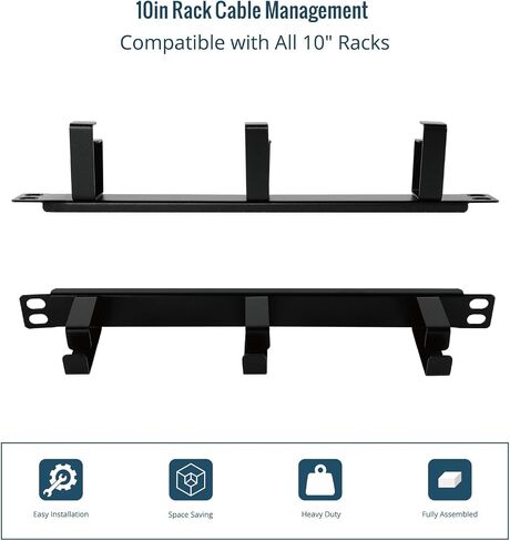 Tecmojo 2 Pack 0.5U مدير الكابلات الأفقي مع 3 حلقات D ، منظم كبلات Rackmount المعدني لربح الخادم ووزارة الخادم ، الأسود in Saudi Arabia