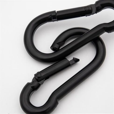 10 PCS Black Carabiner Clip Spring Snap Hook, 1.57 Inch Heavy Duty Mini Carabiners Clips, Small Keychain Mountaineering Buckle for Outdoor Camping, Hiking Travel, Swing Set, Hammock and Fishing in Saudi Arabia