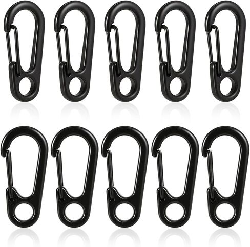 10 PCS MINI CARABINER ، CARABINER SMITLE CLIPOY TINY Sploy Quick Equireds Carabiners مقاطع سلسلة مفاتيح متعددة الأغراض لخطاف الربيع لملحقات حقيبة الظهر في الهواء الطلق في الهواء الطلق. in Saudi Arabia