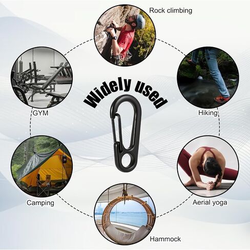 10 PCS MINI CARABINER ، CARABINER SMITLE CLIPOY TINY Sploy Quick Equireds Carabiners مقاطع سلسلة مفاتيح متعددة الأغراض لخطاف الربيع لملحقات حقيبة الظهر في الهواء الطلق في الهواء الطلق. in Saudi Arabia