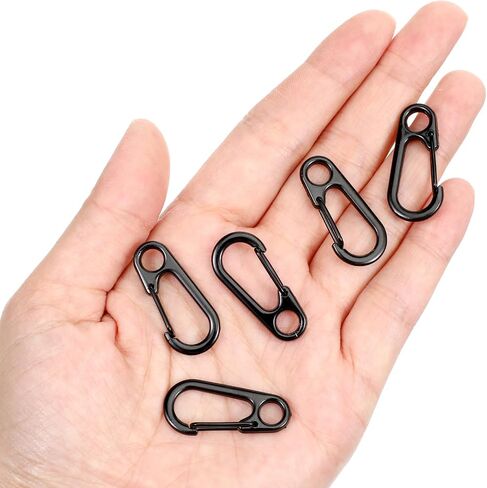 10 PCS MINI CARABINER ، CARABINER SMITLE CLIPOY TINY Sploy Quick Equireds Carabiners مقاطع سلسلة مفاتيح متعددة الأغراض لخطاف الربيع لملحقات حقيبة الظهر في الهواء الطلق في الهواء الطلق. in Saudi Arabia