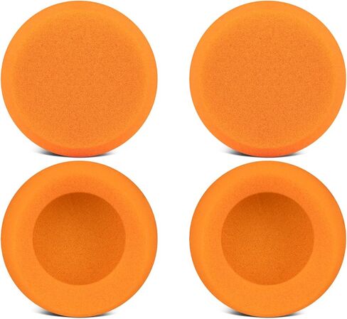 SOULWIT 4Pcs Replacement Earpads for JLab Rewind/Rewind 2 Wireless Retro Headphones, Soft and Durable Sponge Ear Pads Cushions with High-Density Foam - Orange in Saudi Arabia
