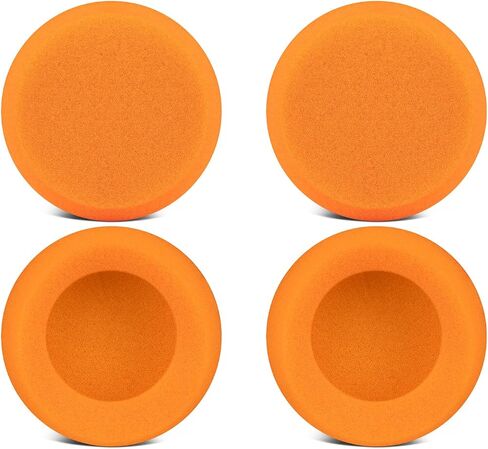 SOULWIT 4Pcs Replacement Earpads for JLab Rewind/Rewind 2 Wireless Retro Headphones, Soft and Durable Sponge Ear Pads Cushions with High-Density Foam - Orange in Saudi Arabia