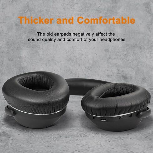 بديل لسماعات الأذن Soulwit لـ Sennheiser PXC480 ، PXC550 ، PXC 550 -II ، MB660 UC ، MB 660 MC ، وسائد أذن لـ EPOs تكييف 660 ، مع جلد البروتين الناعم ، رغوة عزل الضوضاء - الأسود in Saudi Arabia